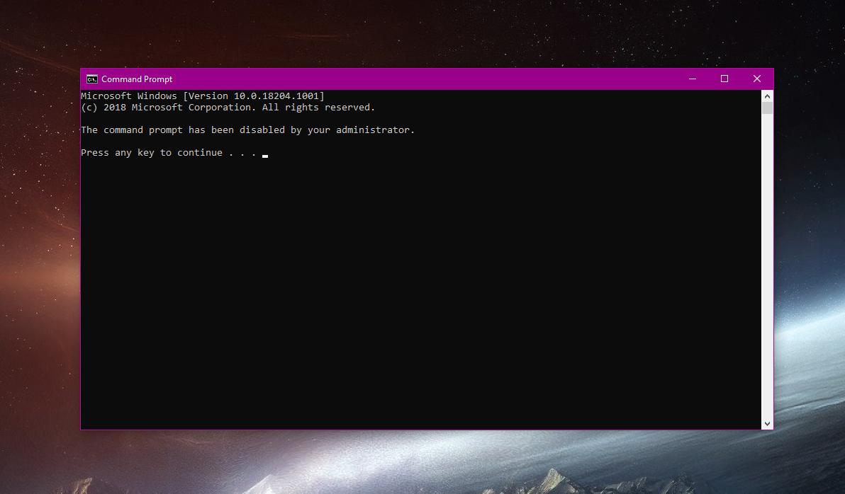 disable command prompt windows